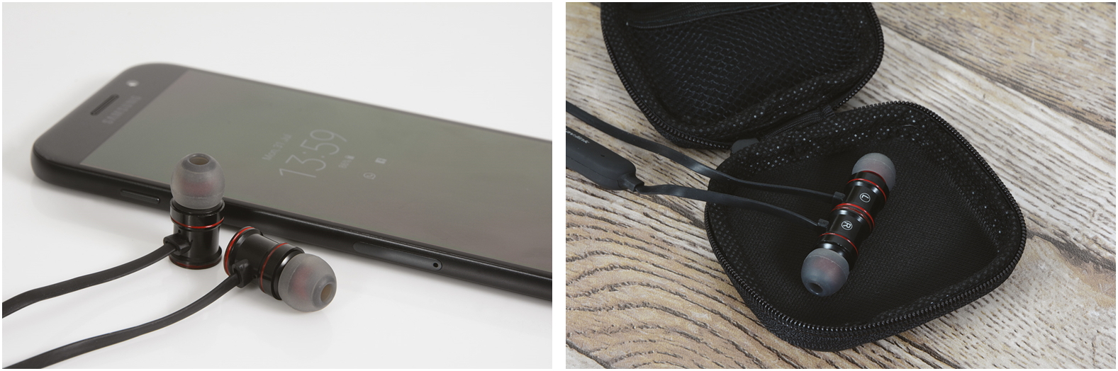 אוזניות בלוטוס סיליקון דיבורית AV LINK BLUETOOTH EMBT1-BLK